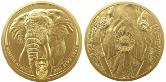 South Africa Presents Big 5 Elephant Bullion Coin